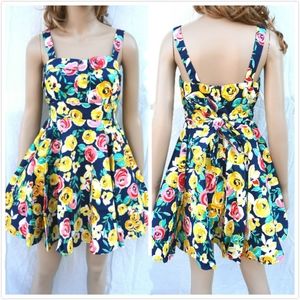 NWT Modcloth Vintage Rose floral dress junior Sz L